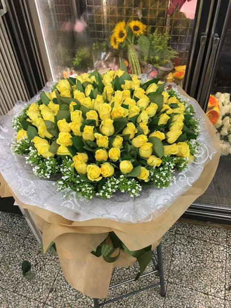 !!九十九黃色玫瑰花!!